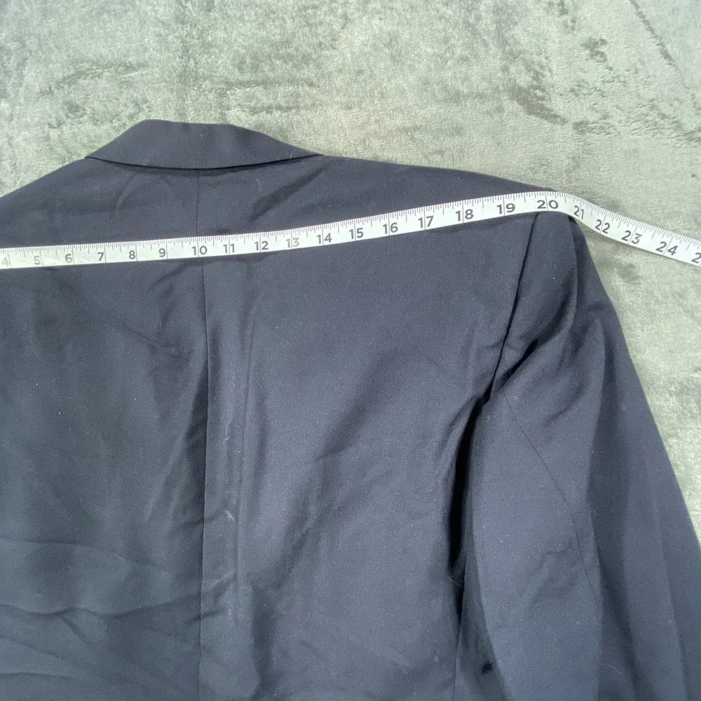 Vintage Austin Reed Blazer 42L Navy Jacket Wool Old Money Sport Coat Gold Button